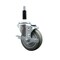 Service Caster 4'' SS Gray Poly Swivel 7/8'' Expanding Stem Caster with Brake SCC-SSEX20S414-PPUB-TLB-78 - alternate 1